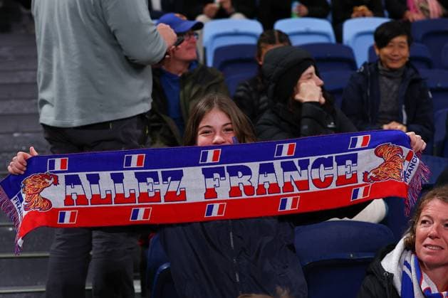 23rd July 2023; Sydney Football Stadium, Sydney, NSW, Australia: FIFA Womens World Cup Group F Football, France versus Jamaica; Young French supporter with French colours flag  ActionPlus12534250 KevinxManning