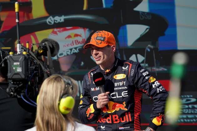 Formula 1 Grand Prix Hungarian Grand Prix 2023 23 07 2023, Hungaroring, Budapest, Formula 1 Grand Prix Hungarian Grand Prix 2023 , in picture winner Max Verstappen NLD , Oracle Red Bull Racing, 2 place for Lando Norris GBR , McLaren F1 Team, 3 place for Sergio Perez MEX , Oracle Red Bull Racing nordphotoxGmbHx xBratic nph00250