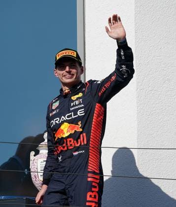 Formula 1 Grand Prix Hungarian Grand Prix 2023 23 07 2023, Hungaroring, Budapest, Formula 1 Grand Prix Hungarian Grand Prix 2023 , in picture winner Max Verstappen NLD , Oracle Red Bull Racing, 2 place for Lando Norris GBR , McLaren F1 Team, 3 place for Sergio Perez MEX , Oracle Red Bull Racing nordphotoxGmbHx xBratic nph00250