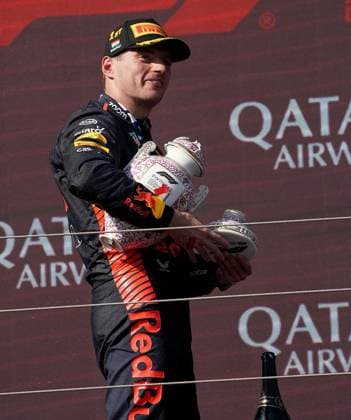 Formula 1 Grand Prix Hungarian Grand Prix 2023 23 07 2023, Hungaroring, Budapest, Formula 1 Grand Prix Hungarian Grand Prix 2023 , in picture winner Max Verstappen NLD , Oracle Red Bull Racing, 2 place for Lando Norris GBR , McLaren F1 Team, 3 place for Sergio Perez MEX , Oracle Red Bull Racing nordphotoxGmbHx xBratic nph00250