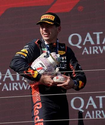 Formula 1 Grand Prix Hungarian Grand Prix 2023 23 07 2023, Hungaroring, Budapest, Formula 1 Grand Prix Hungarian Grand Prix 2023 , in picture winner Max Verstappen NLD , Oracle Red Bull Racing, 2 place for Lando Norris GBR , McLaren F1 Team, 3 place for Sergio Perez MEX , Oracle Red Bull Racing nordphotoxGmbHx xBratic nph00250