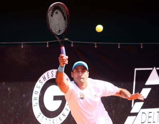 Philipp OSWALD Grosshesselohe , Pullach bei Muenchen, Tennisclub Grosshesselohe, 23 07 23, Tennis, 1 Bundesliga Herren, TC GrooÅ¸hesselohe vs FTC Palmengarten, Copyright: WolfgangxFehrmann