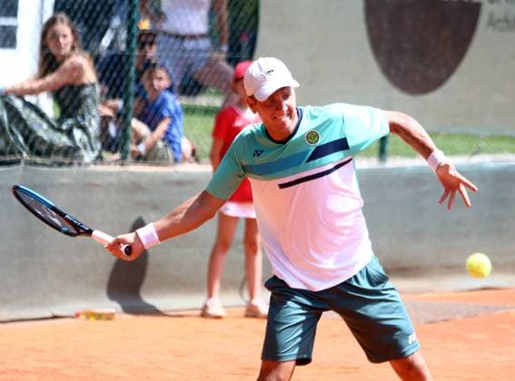 Filip JIANU Palmengarten , Pullach bei Muenchen, Tennisclub Grosshesselohe, 23 07 23, Tennis, 1 Bundesliga Herren, TC Großhesselohe vs FTC Palmengarten, Copyright: WolfgangxFehrmann