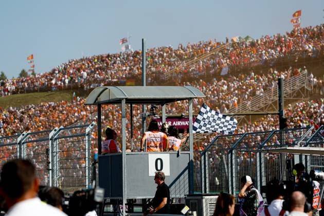 Finish flag, F1 Grand Prix of Hungary at Hungaroring on July 23, 2023 in Budapest, Hungary Photo by HOCH ZWEI Budapest Hungary