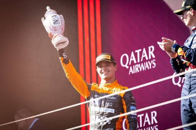 2nd place for Lando Norris UK, McLaren F1 Team 4 HUN, Formula 1, Hungaroring, Hungary, 23 07 23 HUN, Formula 1, Hungaroring, Hungary, 23 07 23 Budapest Copyright: xFoto:xEIBNER ThomasxFuesslerx EP_tfr