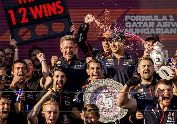 Formula 1, Hungarian GP in Budapest, Red Bull Racing breaks McLaren record with 12th win in a row