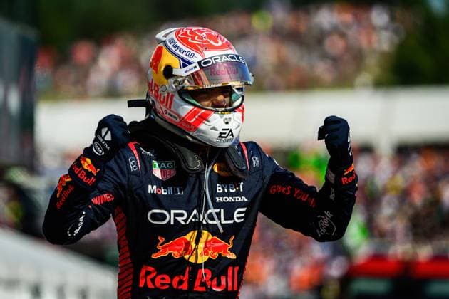 July 23, 2023, Budapest, Hungary: Oracle Red Bull Racing s Dutch driver Max Verstappen reacts after winning the Hungarian F1 Grand Prix race at the Hungaroring, near Budapest. Budapest Hungary - ZUMAs197 20230723_zaa_s197_247 Copyright: xJurexMakovecx