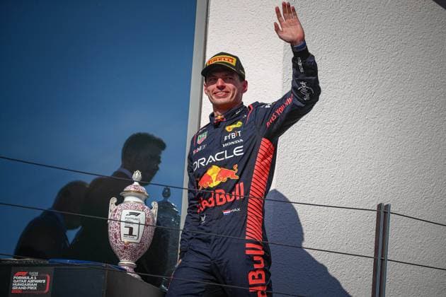 Max Verstappen Wins Hungarian Grand Prix - Pierre 01 Max Verstappen, (NED) Oracle Red Bull Racing, Honda during the Hungarian GP, Budapest 20-23 July 2023 at the Hungaroring, Formula 1 World Championship, WM, Weltmeisterschaft 2023. Photo by Federico Basile IPA ABACAPRESS.COM Budapest Hungary  Copyright: xIPA ABACAx 861713_002 IPA ABACAx 861713_002