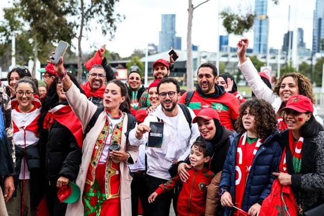 FIFA Frauen-Weltmeisterschaft 2023: Deutschland - Marokko; 24.07.2023 Der Fanmarsch der Fans der marokkanischen Frauen erreicht das Stadion FIFA Frauen-Weltmeisterschaft 2023: Deutschland - Marokko; Melbourne Naarm, Melbourne-Rectangular-Stadion, 23.07.2023 *** FIFA Womens World Cup 2023 Germany Morocco 24 07 2023 The march of Moroccan womens fans reaches the stadium FIFA Womens World Cup 2023 Germany Morocco Melbourne Naarm, Melbourne Rectangular Stadium, 23 07 2023. Copyright: xBEAUTIFULxSPORTS Jonesx