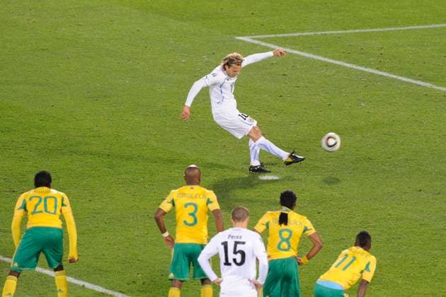 FIFA Soccer World Cup 2010 Uruguay s Diego Forlan scores the 2-0 penalty goal during the 2010 FIFA World Cup, WM, Weltmeisterschaft, Fussball South Africa Soccer match, group A, South Africa vs Uruguay at Loftus Versfeld football stadium in Pretoria, South Africa on June 16, 2010. Uruguay won 3-0. Photo by Henri Szwarc ABACAPRESS.COM Pretoria - South Africa  Copyright: xSzwarcxHenri ABACAx 234753_017 SzwarcxHenri ABACAx 234753_017