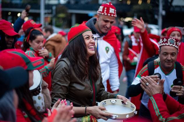 Fans von Marokko vor dem Stadion, AUS, Deutschland vs Marokko, FIFA Frauen Fussball Weltmeisterschaft Australien 2023, 1. Spieltag, Gruppe H, 24.07.2023 AUS, Deutschland vs Marokko, FIFA Frauen Fussball Weltmeisterschaft Australien 2023, 1. Spieltag, Gruppe H, 24.07.2023 Melbourne *** Morocco fans outside stadium, AUS, Germany vs Morocco, FIFA Womens World Cup Australia 2023, Matchday 1, Group H, 24 07 2023 AUS, Germany vs Morocco, FIFA Womens World Cup Australia 2023, Matchday 1, Group H, 24 07 2023 Melbourne Copyright: xEibner-Pressefoto Memmlerx EP_MMR