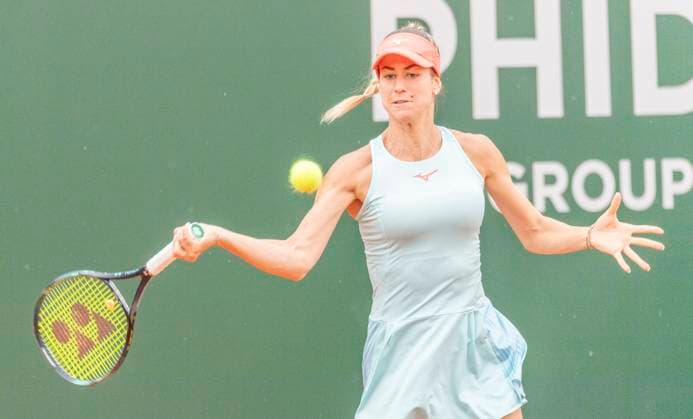 July 24, 2023, Lausanne, Vaud, Switzerland: Lausanne Switzerland, 07 24 2023: Anna BondoÂ¡r of Hungary during 16th final of Ladies Open Lausanne 2023. Ladies Open Lausanne 2023 took place tennis club of Lausanne, the Olympic capital Lausanne Switzerland - ZUMAd206 20230724_zip_d206_002 Copyright: xEricxDubostx
