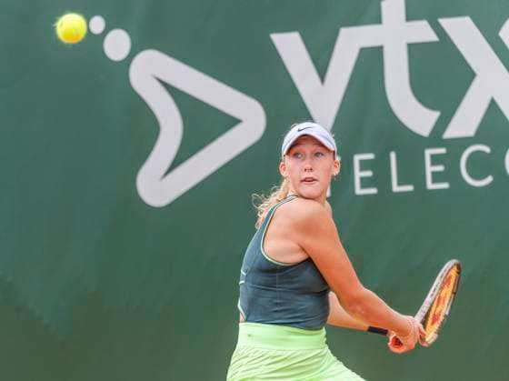 July 24, 2023, Lausanne, Vaud, Switzerland: Lausanne Switzerland, 07 24 2023: Mirra Andreeva of Russia return during 16th final of Ladies Open Lausanne 2023. Ladies Open Lausanne 2023 took place tennis club of Lausanne, the Olympic capital Lausanne Switzerland - ZUMAd206 20230724_zip_d206_037 Copyright: xEricxDubostx