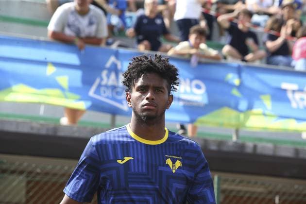 Juan David Cabal Murillo of Hellas Verona FC during Hellas Verona vs Virtus Verona, 3Ã‚Â° frendly match pre season Serie A Tim 2023-24, at stadio Intercomunale di Mezzano (TN), Italy, on July 23, 2023.  Copyright: xDavidexCasentini IPAxSportx xipax xx 0 IPA_IPA39392854