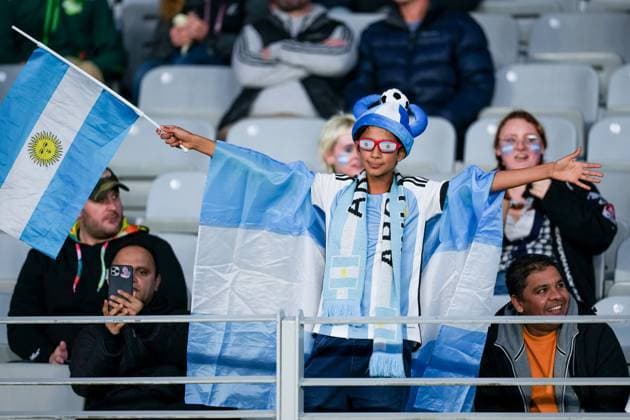 Auckland, New Zealand, July 24th 2023: Fan of Argentina during the FIFA Womens World Cup 2023 Group G football match between Italy and Argentina at Eden Park in Auckland, New Zealand. (Daniela Porcelli SPP)  Copyright: xDanielaxPorcellix xSPPx spp-en-DaPoSp-20230724-DP109274