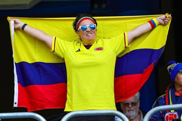 Colombia Women v Korean Republic Women 2023 FIFA Women™s World Cup 25 07 2023. Columbia fans during the 2023 FIFA Women™s World Cup match between Colombia Women and Korean Republic Women at Sydney Football Stadium, Sydney, Australia on 25 July 2023. Editorial use only , Copyright: xNigelxKeenex PSI-17651-0044