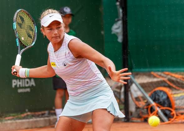 July 25, 2023, Lausanne, Vaud, Switzerland: Lausanne Switzerland, 07 25 2023: Jenny Duerst of Switzerland during 16th final of Ladies Open Lausanne. Ladies Open Lausanne took place tennis club of Lausanne, the Olympic capital Lausanne Switzerland - ZUMAd206 20230725_zip_d206_004 Copyright: xEricxDubostx