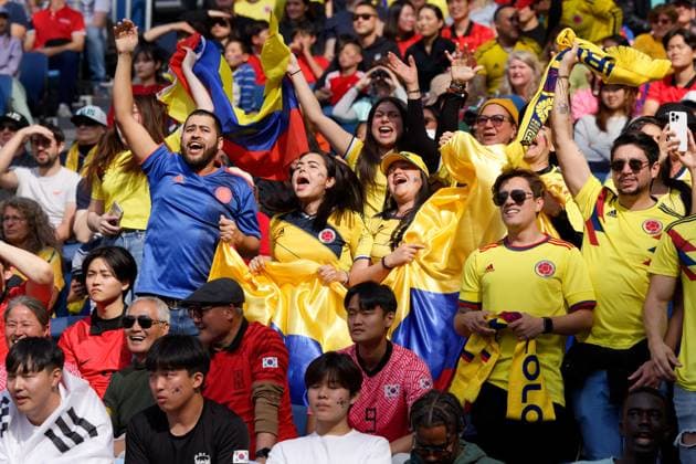 Columbia v Korea Republic: Group H - FIFA Women s World Cup Australia & New Zealand 2023 Colombian fans show their support during the FIFA Women s World Cup 2023 between Colombia and Korea Republic at Sydney Football Stadium on July 25, 2023 in Sydney, Australia, Credit:IOIO IMAGES Avalon Australia, New South Wales, Sydney, Sydney Football Stadium  Copyright: xIOIOxIMAGESx xAvalonx 0791776323