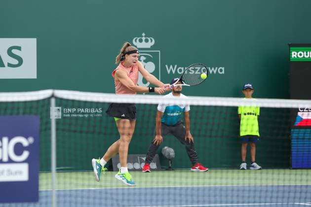 WARSZAWA 25.07.2023 TURNIEJ TENISOWY BNP PARIBAS WARSAW OPEN 2023 --- WOMENS WTA, Tennis Damen 250 TENNIS TOURNAMENT BNP PARIBAS WARSAW OPEN KAROLINA MUCHOVA FOT. ANNA KLEPACZKO FOTOPYK NEWSPIX.PL --- Newspix.pl  230725LUM001