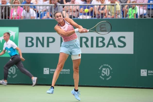 WARSZAWA 25.07.2023 TURNIEJ TENISOWY BNP PARIBAS WARSAW OPEN 2023 --- WOMENS WTA, Tennis Damen 250 TENNIS TOURNAMENT BNP PARIBAS WARSAW OPEN NIGINA ADBURAIMOVA FOT. ANNA KLEPACZKO FOTOPYK NEWSPIX.PL --- Newspix.pl  230725LUM037