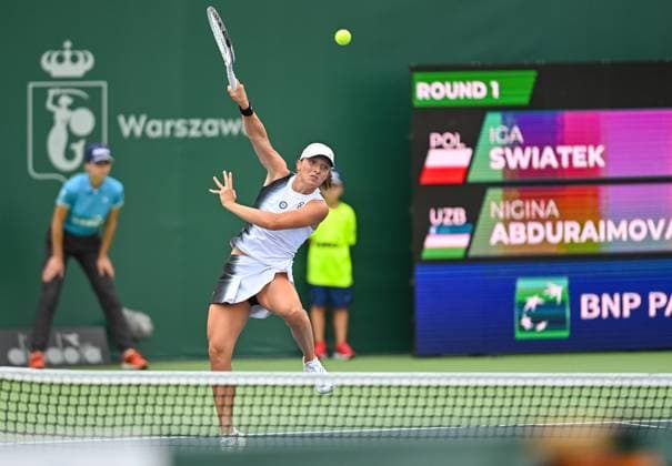 2023.07.25 Warszawa Tenis WTA250 BNP Paribas Warsaw Open N z Iga Swiatek Foto Lukasz Sobala PressFocus 2023.07.25 Warsaw Tennis Iga Swiatek Credit: Lukasz Sobala PressFocus NEWSPIX.PL --- Newspix.pl  20230725PFa_LSA300