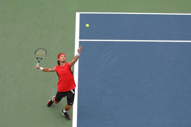 US Open third round in Flushing Meadows, New-York Spain s Carlos Moya defeats France s Paul-Henri Mathieu in their third round of the 2006 US Open Tennis Championships held at the Arthur Ashe stadium in Flushing Meadows, New York City, NY, USA, on Septembre 1, 2006. Photo by Corinne Dubreuil Cameleon ABACAPRESS.COM New York City NY  Copyright: xDubreuilxCorinne ABACAx 104537_22 DubreuilxCorinne ABACAx 104537_22