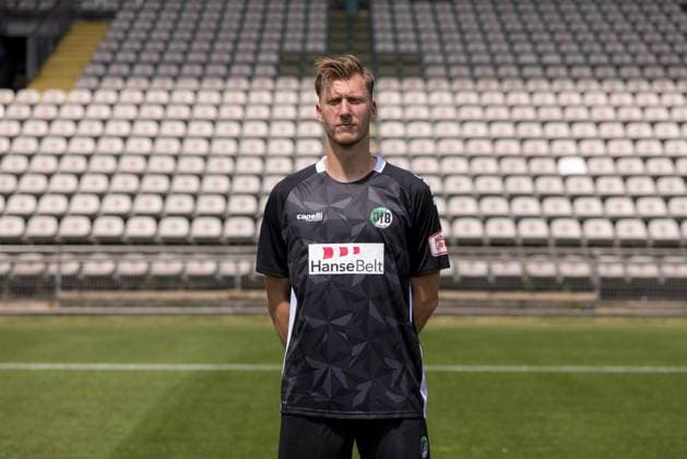 Philipp Klewin VfB Lübeck, 3 league, portrait date 2023 2024 Lübeck Schleswig Holstein Germany Stadion Lohmühle Copyright: xAgentur54GradFelixxKoenigx
