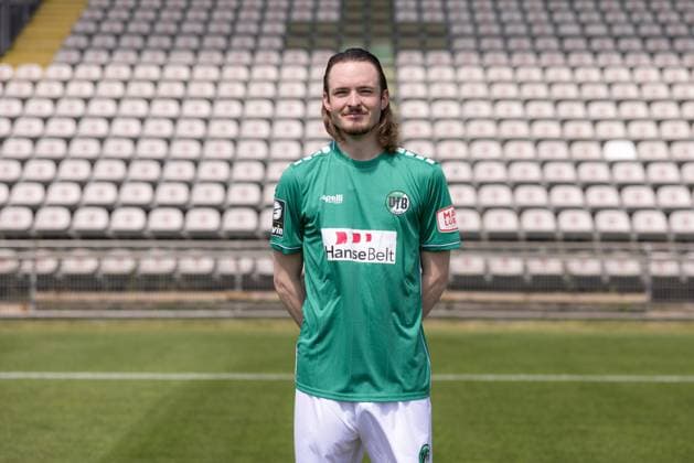 Niklas Kastenhofer VfB Lübeck, 3 league, portrait date 2023 2024 Lübeck Schleswig Holstein Germany Stadion Lohmühle Copyright: xAgentur54GradFelixxKoenigx
