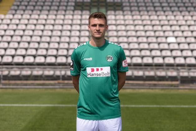 Noah Plume VfB Lübeck, 3 league, portrait date 2023 2024 Lübeck Schleswig Holstein Germany Stadion Lohmühle Copyright: xAgentur54GradFelixxKoenigx