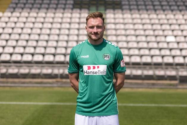 Florian Egerer VfB Lübeck, 3 league, portrait date 2023 2024 Lübeck Schleswig Holstein Germany Stadion Lohmühle Copyright: xAgentur54GradFelixxKoenigx