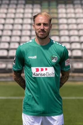 Marvin Thiel VfB Lübeck, 3 league, portrait date 2023 2024 Lübeck Schleswig Holstein Germany Stadion Lohmühle Copyright: xAgentur54GradFelixxKoenigx