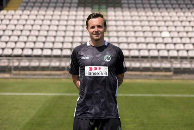 Florian Kirschke VfB Lübeck, 3 league, portrait date 2023 2024 Lübeck Schleswig Holstein Germany Stadion Lohmühle Copyright: xAgentur54GradFelixxKoenigx