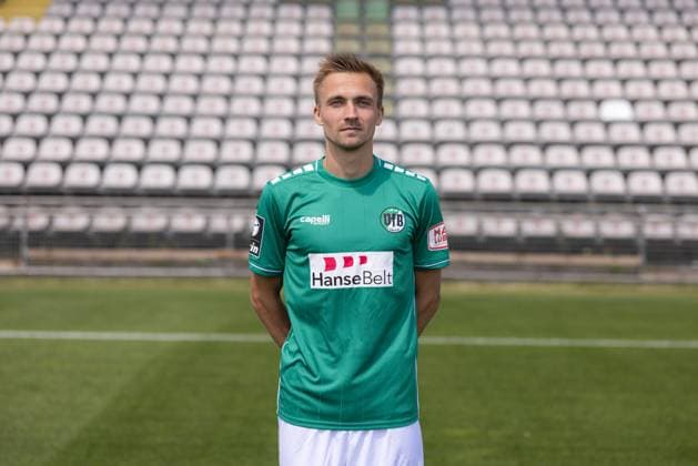 Morten Ruediger VfB Lübeck, 3 league, portrait date 2023 2024 Lübeck Schleswig Holstein Germany Stadion Lohmühle Copyright: xAgentur54GradFelixxKoenigx