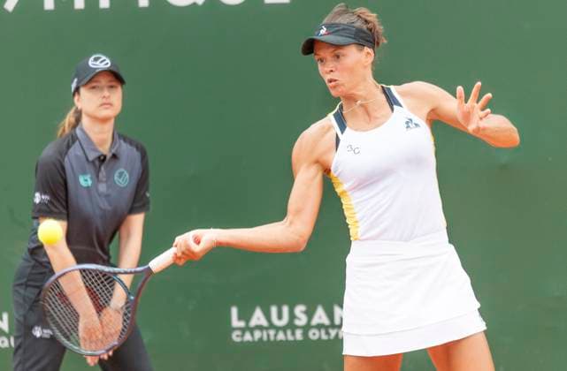 July 26, 2023, Lausanne, Vaud, Switzerland: Lausanne Switzerland, 07 26 2023: Chloe Paquet of France during 8th final of Ladies Open Lausanne. Ladies Open Lausanne took place tennis club of Lausanne, the Olympic capital Lausanne Switzerland - ZUMAd206 0300215482st Copyright: xEricxDubostx