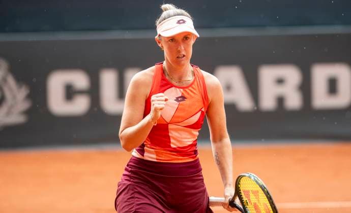 26 7 2023, GER, Tennis, Women, Hamburg European Open 2023, WTA, Doubles, 2 Round, Storm Hunter Australia Noma Noha Akugue Germany Storm Hunter Australia Looking Forward Hamburg Rothenbaum Stadium Hamburg Germany