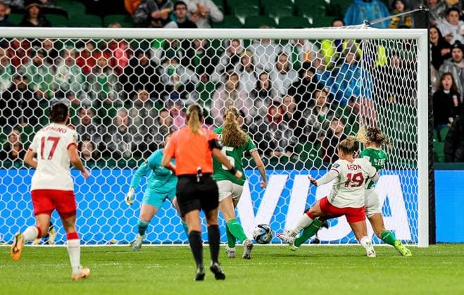 2023 FIFA Women s World Cup Group B, Perth Rectangular Stadium, Perth, Australia 26 7 2023 Canada vs Republic of Ireland WNT Canada™s Adriana Leon scores their second goal Adriana Leon scores their second goal 26 7 2023  Copyright: x INPHO RyanxByrnex RB1_8039