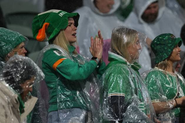 WWC23 CANADA IRELAND, Irish supporters during the FIFA Women s World Cup match between Canada and Republic of Ireland at the Perth Rectangular Stadium in Perth, Wednesday, July 26, 2023. ( NO ARCHIVING, EDITORIAL USE ONLY, NO USE IN BOOKS WITHOUT CONSENT PERTH WESTERN AUSTRALIA AUSTRALIA  Copyright: xRICHARDxWAINWRIGHTx 20230726001824444466