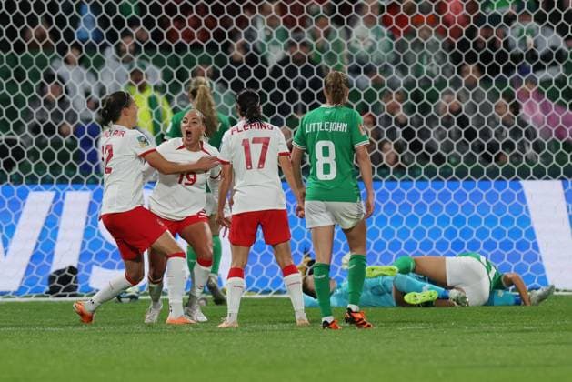 WWC23 CANADA IRELAND, Adriana Leon of Canada celebrates after scoring during the FIFA Women s World Cup match between Canada and Republic of Ireland at the Perth Rectangular Stadium in Perth, Wednesday, July 26, 2023. ( NO ARCHIVING, EDITORIAL USE ONLY, NO USE IN BOOKS WITHOUT CONSENT PERTH WESTERN AUSTRALIA AUSTRALIA  Copyright: xRICHARDxWAINWRIGHTx 20230726001824447157