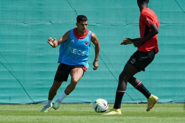 Youcef Atal (OGC Nice) FOOTBALL : Entrainement de l™OGC Nice - Nice - 26 07 2023 NorbertScanella Panoramic  