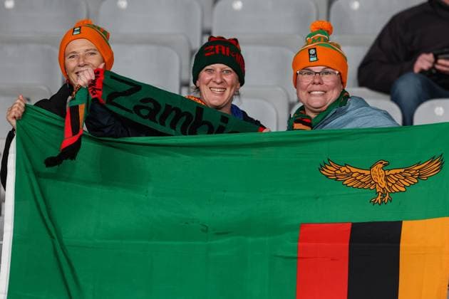 26th July 2023: Eden Park, Auckland, New Zealand: Zambia fans and supporters. Spain v Zambia, Group Stage - Group C 2023 FIFA Women& x2019;s Football World Cup match at Eden Park, Auckland, New Zealand  ActionPlus12535609 BrettxPhibbs