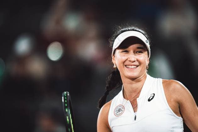 Tennis Women WTA Tour 250 European Open Hamburg Panna Udvardy HUN vs Eva Lys GER 26 07 2023 Eva Lys GER Portrait Laughter Hamburg Tennis am Rothenbaum Hamburg Germany