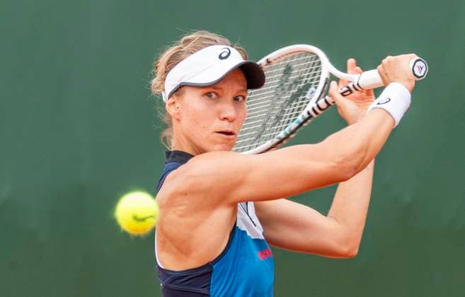 July 26, 2023, Lausanne, Vaud, Switzerland: Lausanne Switzerland, 07 26 2023: Viktorija Golubic of Switzerland return during 16th final of Ladies Open Lausanne. Ladies Open Lausanne took place tennis club of Lausanne, the Olympic capital Lausanne Switzerland - ZUMAd206 20230726_zip_d206_031 Copyright: xEricxDubostx