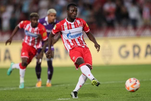 CRVENA ZVEZDA vs FIORENTINA OSMAN BUKARI football Crvena zvezda vs Fiorentina friendly match at Rajko Mitic stadium, Belgrade 26.07.2023. Foto: FOOTBALL, FRIENDLY MATCH, CRVENA ZVEZDA, RED STAR, FIORENTINA Belgrade Rajko Mitic stadium Serbia Copyright: xMarkoxMetlas xMNxPressx