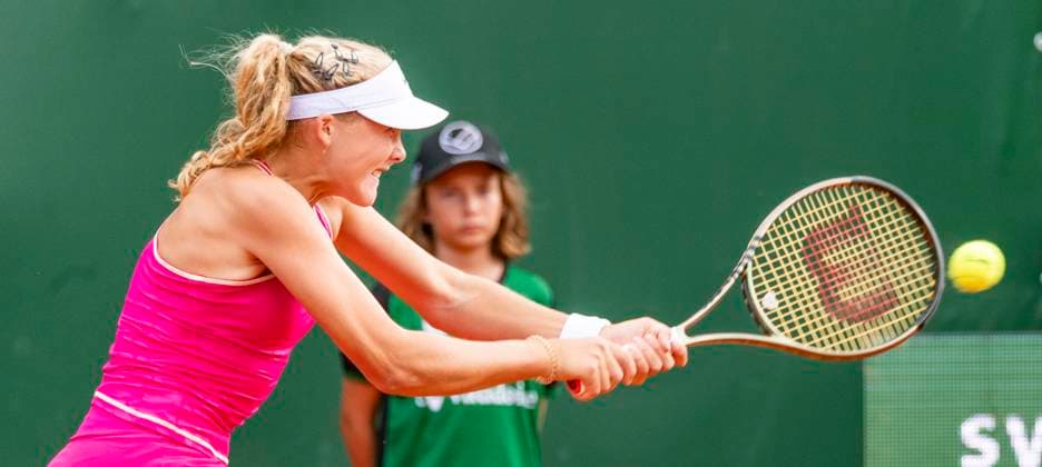 July 26, 2023, Lausanne, Vaud, Switzerland: Lausanne Switzerland, 07 26 2023: Mirra Andreeva of Russia return during 16th final of Ladies Open Lausanne. Ladies Open Lausanne took place tennis club of Lausanne, the Olympic capital Lausanne Switzerland - ZUMAd206 20230726_zip_d206_043 Copyright: xEricxDubostx