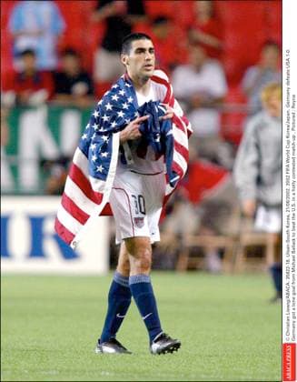 35822 18 Christian Liewig ABACA. 35822-18. Ulsan-South Korea, 21 06 2002. 2002 FIFA World Cup, WM, Weltmeisterschaft, Fussball Korea Japan. Germany defeats USA 1-0. Germany got a lone goal from Michael Ballack to beat the U.S. in a hotly contested match-up . Pictured : Reyna  Copyright: xHahn-Liewig ABACAx 35822_18 Hahn-Liewig ABACAx 35822_18