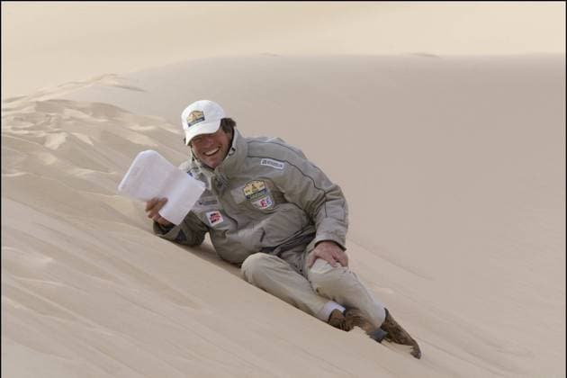 41429 07 Michel Maindru ABACA. 41429-7. Siwa-Libya. 12 01 2003. Dakar 2003 s 12th stage Sarir Siwa . Pictured: Hubert Auriol  Copyright: xMaindruxPhoto ABACAx 41429_07 MaindruxPhoto ABACAx 41429_07