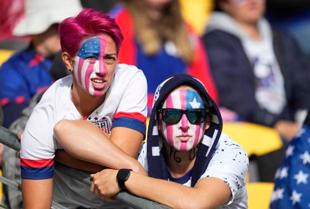 July 27 2023, Wellington, New Zealand: USA fans during a Group E - FIFA Women s World Cup Australia & New Zealand 2023 game, USA vs Netherlands, at Sky Stadium, Wellington, New Zealand. Wellington New Zealand - ZUMAc04_ 20230727_zma_c04_001 Copyright: xKimxPricex