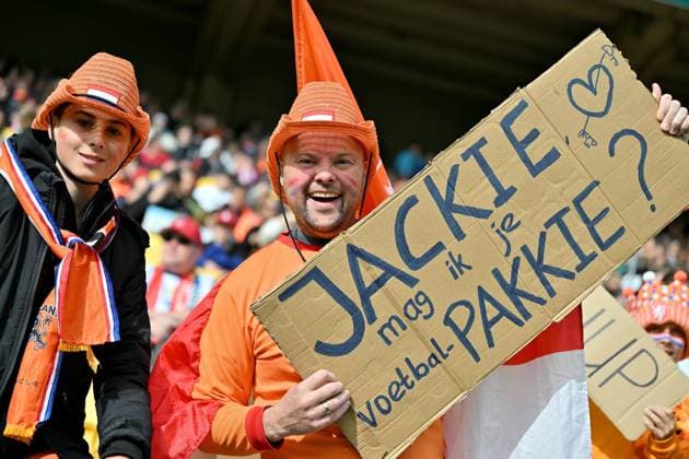 WELLINGTON - Fans from the Netherlands in the Sky Stadium at the World Cup in New Zealand and Australia. ANP Masanori Udagawa xVIxANPxSportx xxANPxIVx 474332931 originalFilename: 474332931.jpg