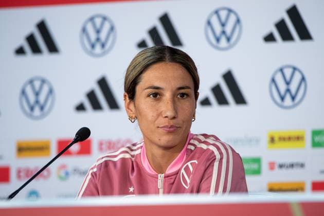 Sara Doorsoun Germany, 23 , AUS, Press Conference DFB Womens National Team Germany, FIFA Womens World Cup Australia 2023, 27 07 2023 AUS, Press Conference DFB Womens National Team Germany, FIFA Womens World Cup Australia 2023, 27 07 2023 Wyong Copyright: xEibner-Pressefoto Memmlerx EP_MMR