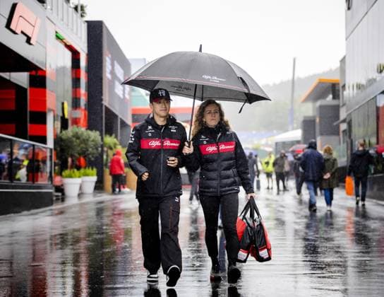 SPA - Zhou Guanyu (Alfa Romeo) on the Spa-Francorchamps circuit in the run-up to the Grand Prix of Belgium. ANP SEM VAN DER WAL F1 Grand Prix of Belgium - Previews 2023 xVIxANPxSportx xxANPxIVx 474347344 originalFilename: 474347344.jpg
